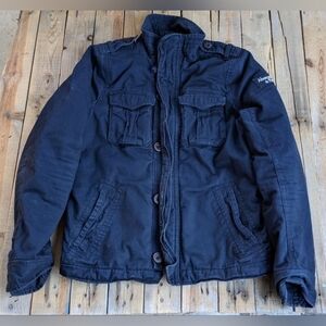 vintage Abercrombie & Fitch Navy military jacket men's Size XL